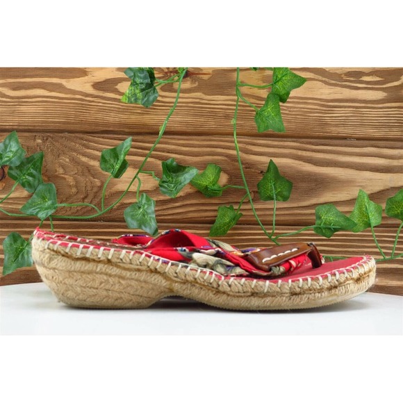 Cliffs by White Mountain Sz 6.5 M Red Flip Flop Fabric Women Sandals - Picture 4 of 7